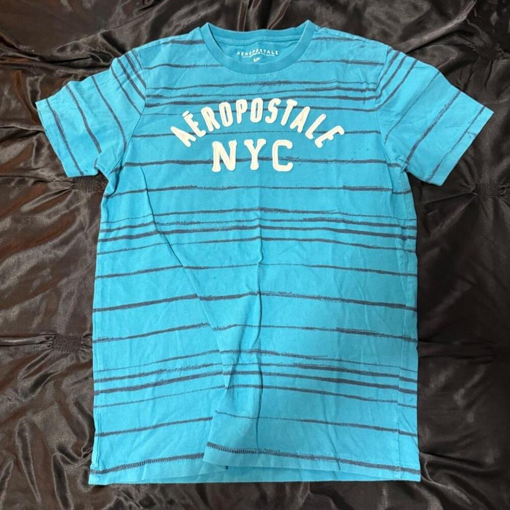 Vintage aeropostale blue striped tee